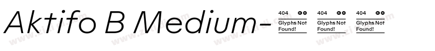Aktifo B Medium字体转换